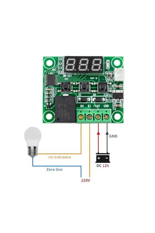 W1209 Dijital Termostat, Kuluçka Termostat, Kırmızı Ekran Akvaryum Termostat