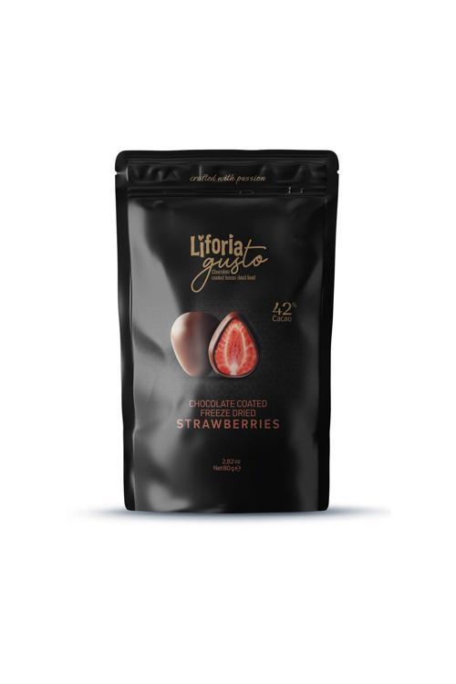 Freeze Dried Tane Çilek Sütlü Çikolata Kaplı- Dondurularak Kurutulmuş Meyve