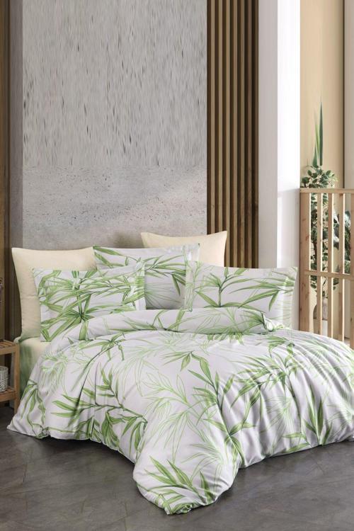 (Family Size) Bambu Saten Nevresim Takımı - BAMBOO