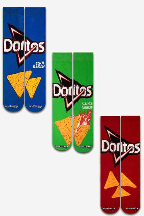 3'lü Doritos Renkli Çorap Set