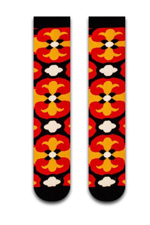 Kırmızı Retro  Renkli Erkek Çorap