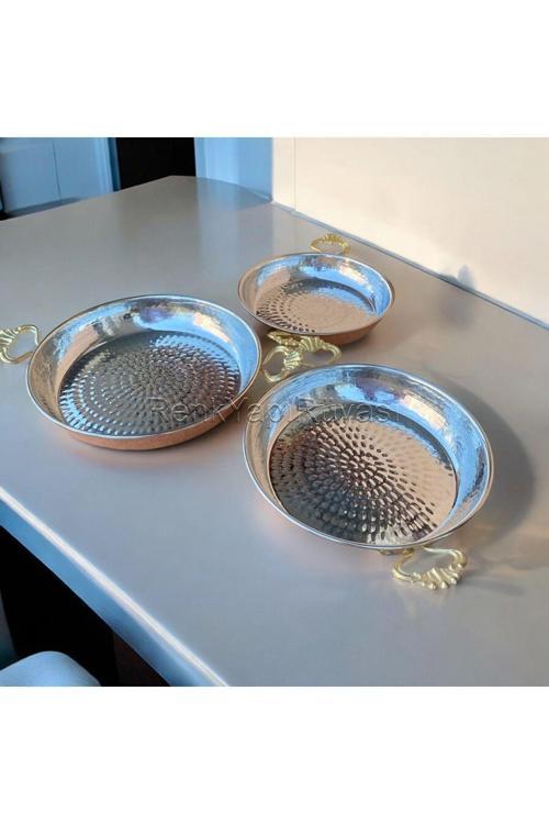 Yumurta Tavası, Sağlıklı Bakır Yumurta Pişirme Sahanı 22 Cm, 20 Cm Ve 18 Cm