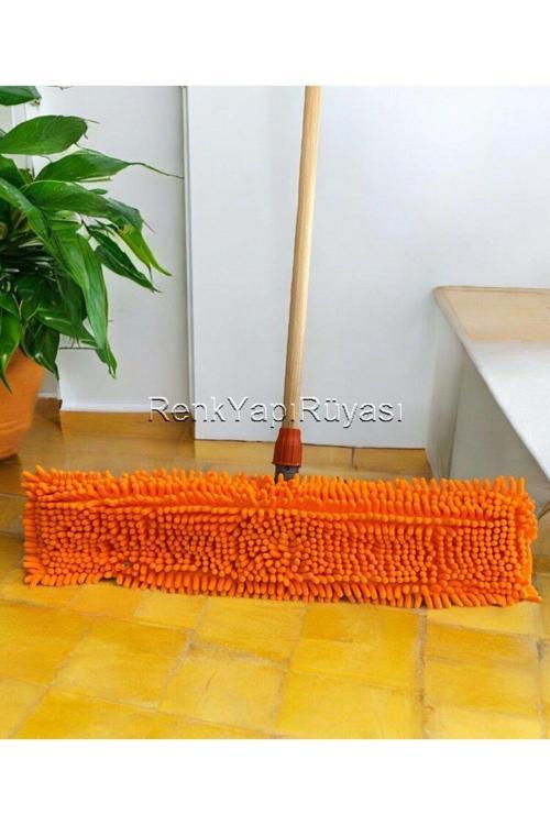 60 Cm İş Yeri Temizliği İçin Makarna Mop Nemli Mop Takımı Geniş Temizleme Yüzeyi Pratik Hızlı Kolay