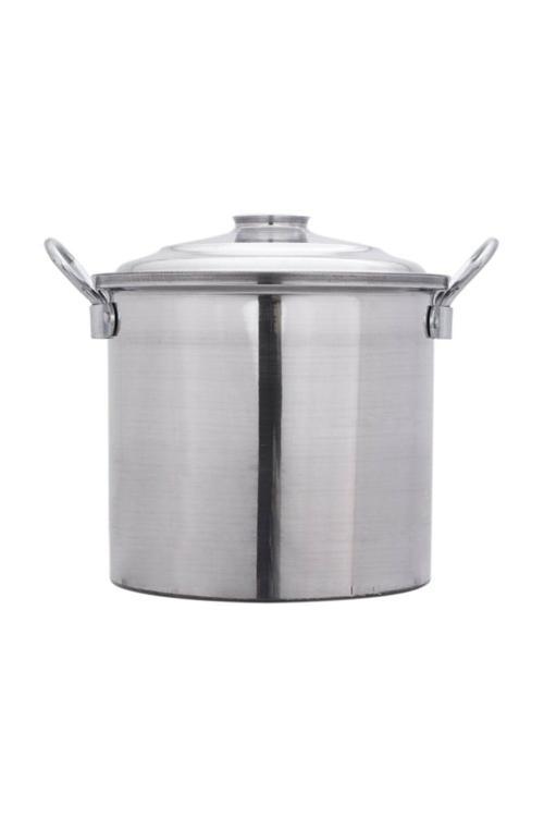 Alüminyum, Kazan, Soba Kazanı, Çamaşır Kazanı (Çap: 30Cm) Krom Su Aşure Kazanı