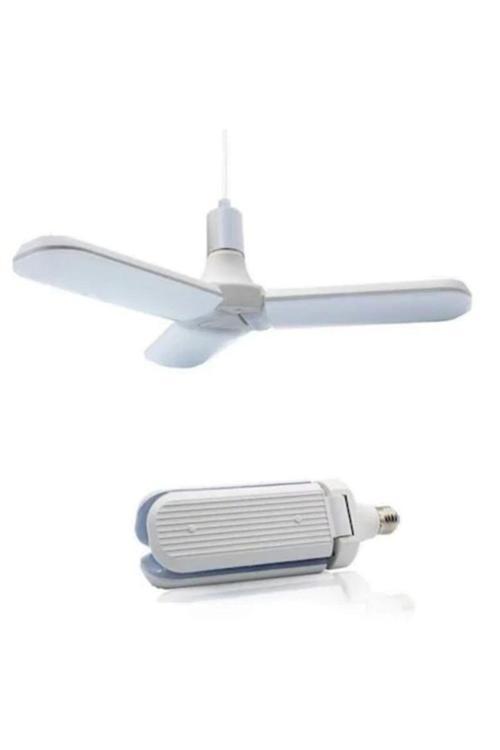 45W Fan Pervane Led Ampul Yüksek Işık Katlanabilir Beyaz Renk Aydınlatma