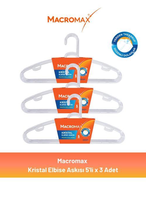 Kristal Elbise Askısı 5'li x 3 Adet