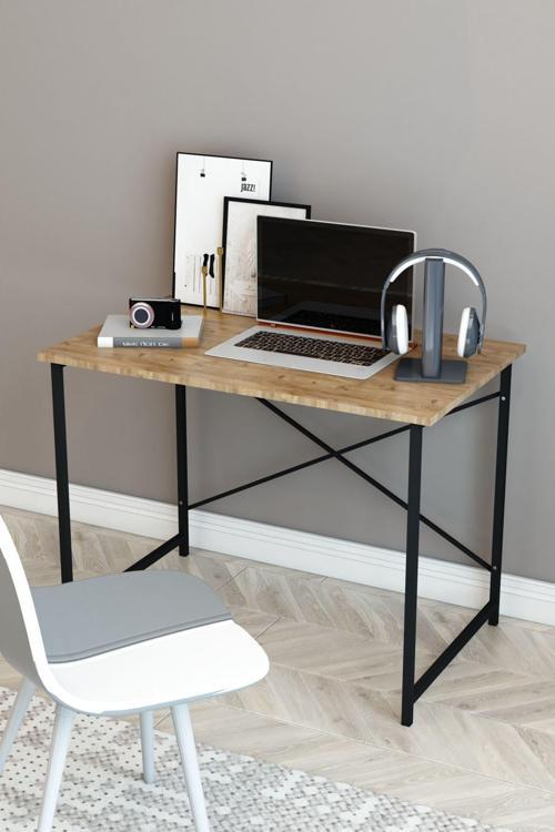 Dizaynmotion Çalışma Masası 60X90 Atlantik Çam - Bilgisayar Ofis Ders Masası Ceviz 