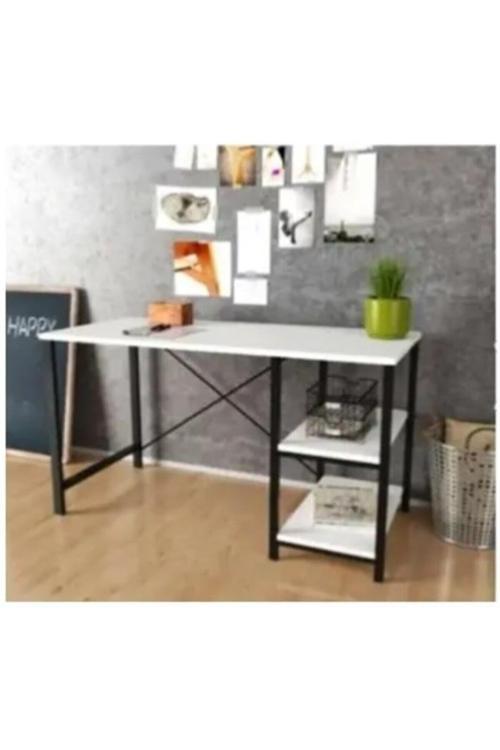120 Cm Metal Çalışma Masası Ofis Bilgisayar Laptop Masası 120 Beyaz 73 Cm 60 Cm Metal