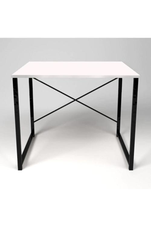 Metal Ayaklı Beyaz 90X60Cm Bilgisayar Ve Çalışma Masası