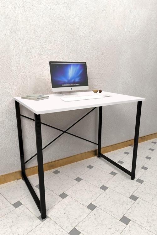 Ozbayhome 60X90 Cm Beyaz Çalışma Masası Laptop Bilgisayar Masası Ofis Ders Yemek Cocuk Masası 