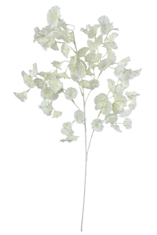 Yapay Çiçek Beyaz Zambak Tek Dal 90*35cm Kumaş Çiçek Uzun Dal