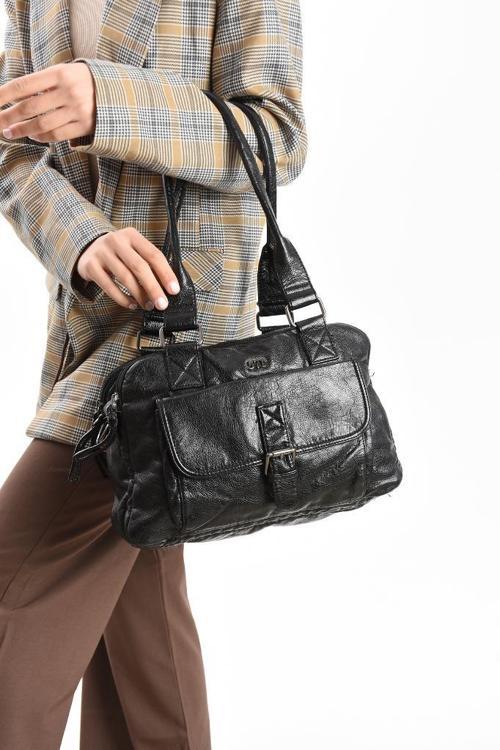 Vegan Deri Kadın Omuz Çantası 3 Ana Bölme Çapraz Askılı Postacı Kol Çantası 30*25 Cm Suni Deri