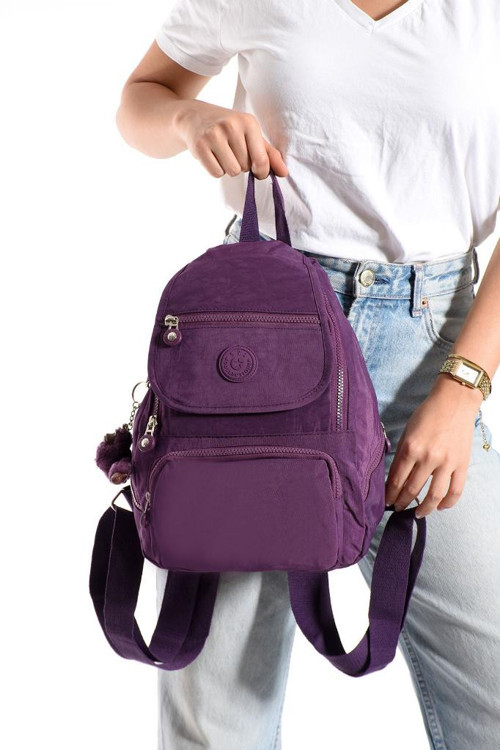 Kadın Sırt Çantası Kapaklı Model 30*25 Cm Hafif Klinkır Kumaş Spor Çantası Günlük Bayan Çantası
