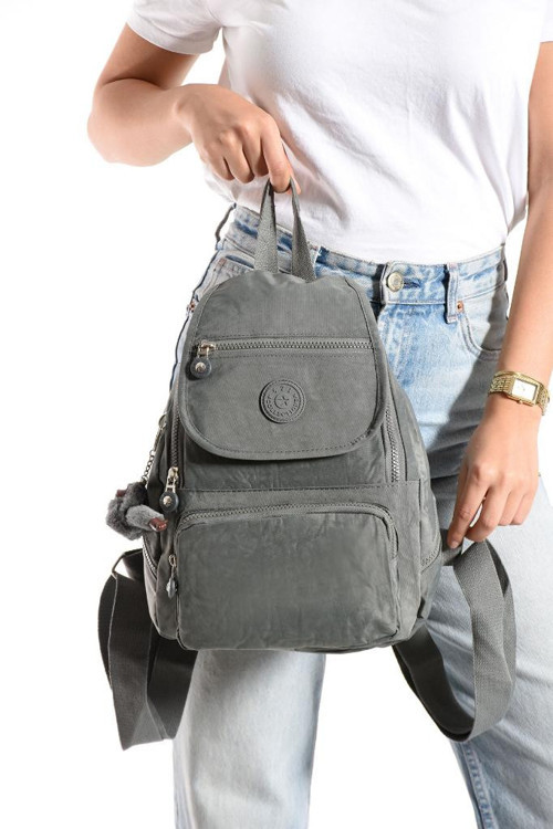 Kadın Sırt Çantası Kapaklı Model 30*25 Cm Hafif Klinkır Kumaş Spor Çantası Günlük Bayan Çantası