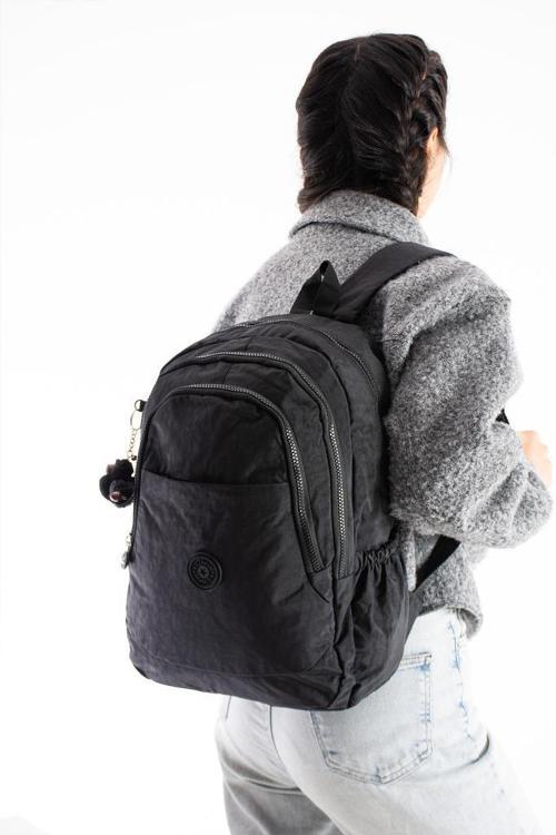 Klinkır Kadın Sırt Çantası Günlük Kullanıma Uygun Çok Cepli Okul Çantası Spor Çantası Yağmur Geçirmez Hafif Kumaş