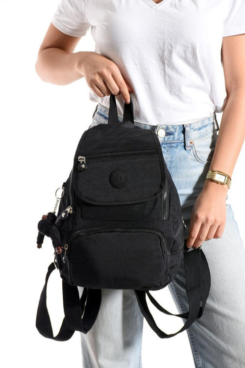Kadın Sırt Çantası Kapaklı Model 30*25 Cm Hafif Klinkır Kumaş Spor Çantası Günlük Bayan Çantası