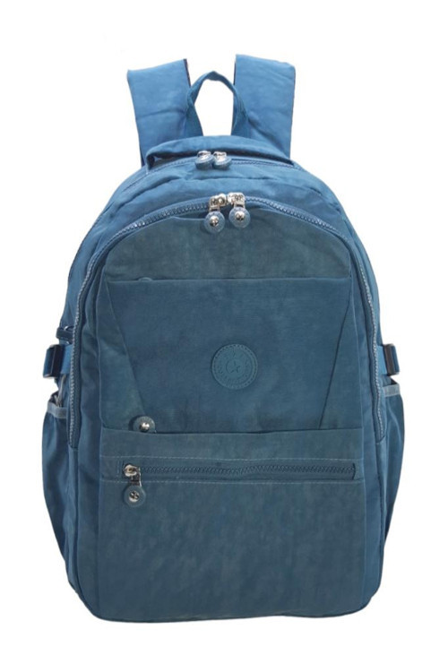 Çok Cepli Hafif Klinkır Kumaş Okul Sırt Çantası Unisex Çanta 43*30 Cm Hafif Su İtici Klinkır Kumaş