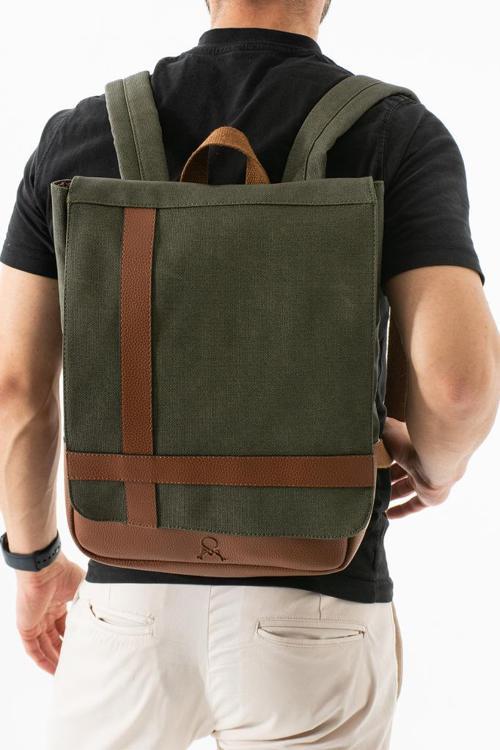 Erkek Sırt Çantası 35*22 Cm Kanvas Kumaş Laptop Bölmeli Business Sırt Çantası Okul Çantası Mega Bag