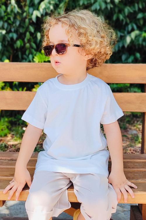 Erkek Çocuk Tişört Basic 4-14 Yaş, Beyaz