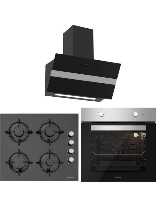 BO6501X01 - CS5349B01 - 3472 Bold 60 Siyah Ankastre Set