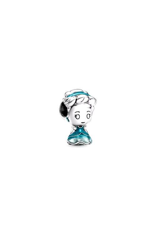 Cindirella Charm Prenses Gümüş Kaplama Mavi #1