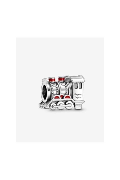 Harry Potter Hogwarts Express Tren Charm Gümüş Kaplama Gri M