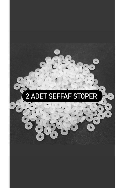 2’Li Şeffaf Stoper Durdurucu Charm Şeffaf Tek Ebat