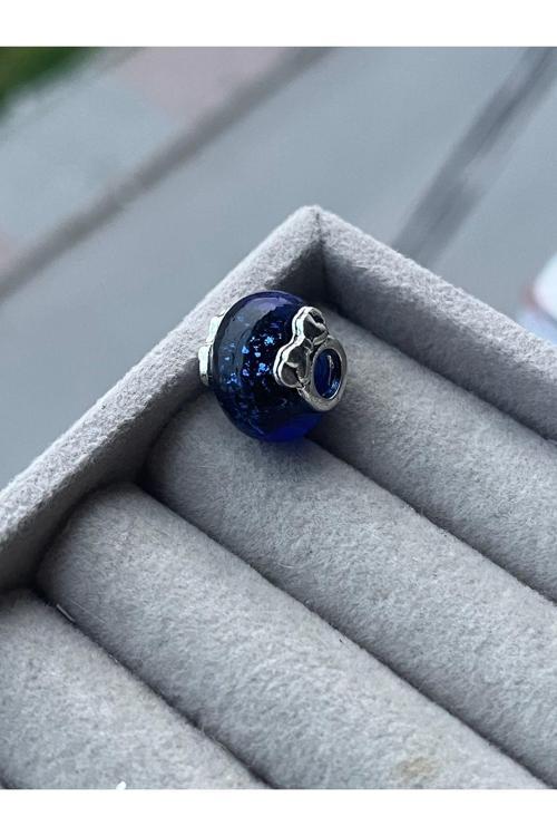 Mickey Mouse Murano Charm Mavi