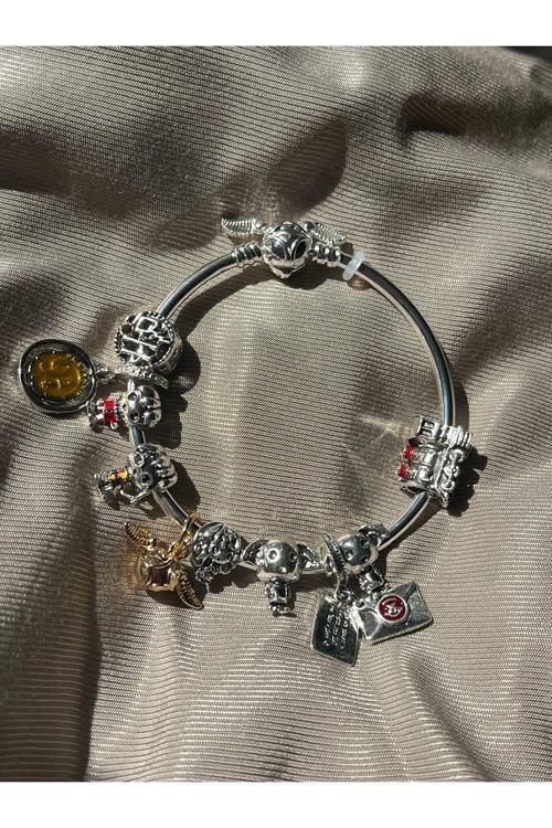 Harry Potter Charm Bileklik Set Snitch Gri 19 cm