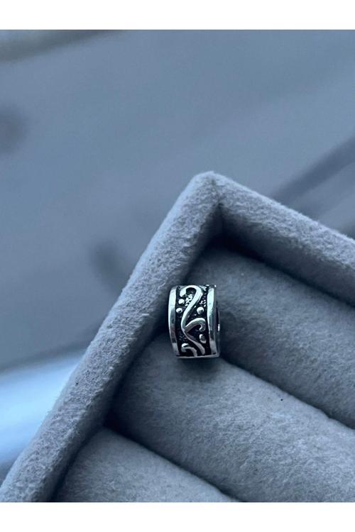 Dalga Desenli Klips Charm Gri