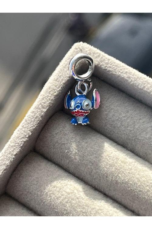 Sallantılı Stitch Charm Gri