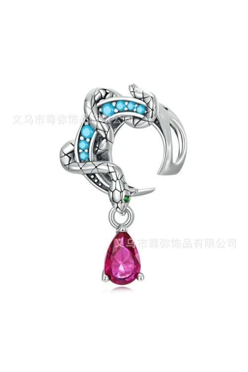 Tinkerbell Yılan Charm Gümüş Kaplama Gümüş Tek Ebat