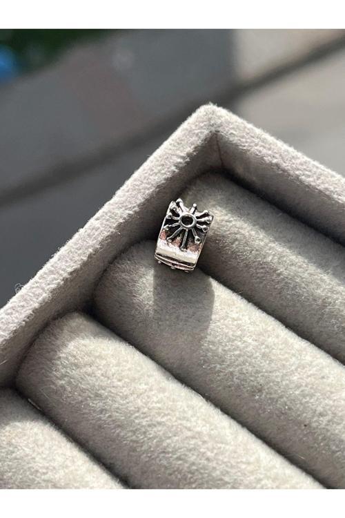 Antik Güneş Klips Charm Gri