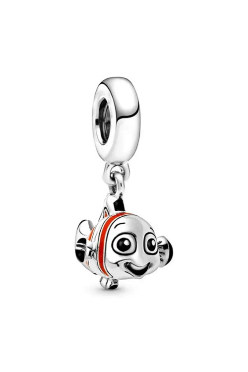 Kayıp Balık Nemo Charm Gümüş Kaplama Gri Tek Ebat