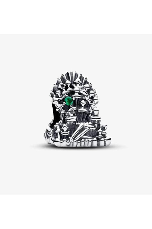 Game Of Thrones Charm Demir Taht Gümüş Kaplama Gümüş Tek Ebat