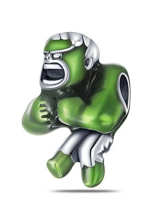Hulk Charm Gümüş Kaplama Gümüş Tek Ebat
