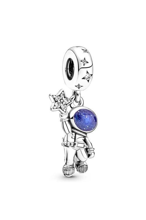 Astronot Charm Gümüş Kaplama Gümüş Tek Ebat