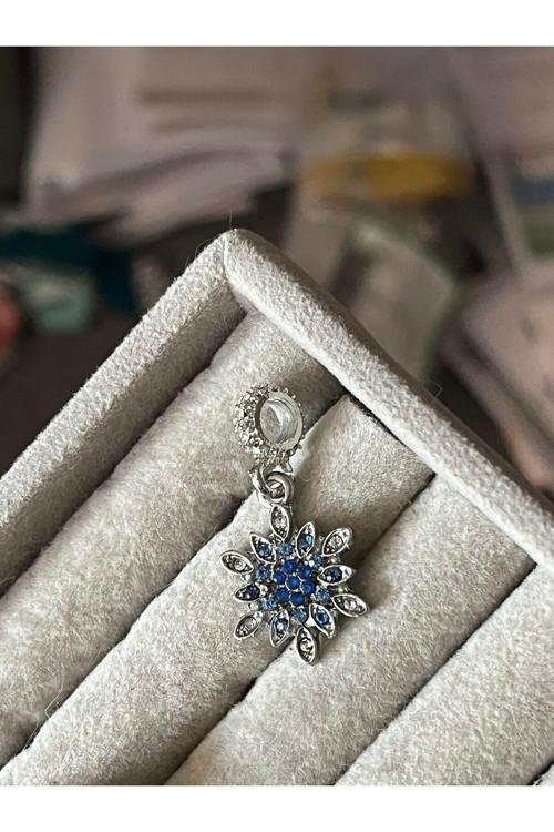 Kar Tanesi Charm Gümüş Kaplama Gümüş Tek Ebat