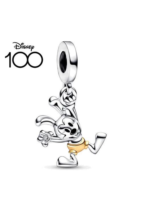 Disney 100. Yıl Dönümü Oswald Sallantılı Charm Gümüş Kaplama Gümüş Tek Ebat