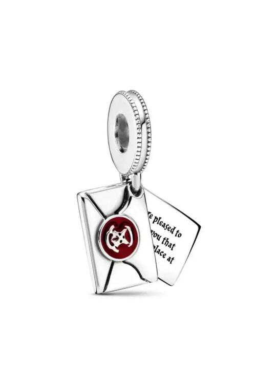 Harry Potter Hogwarts Mektup Charm Gümüş Kaplama Gümüş Tek Ebat