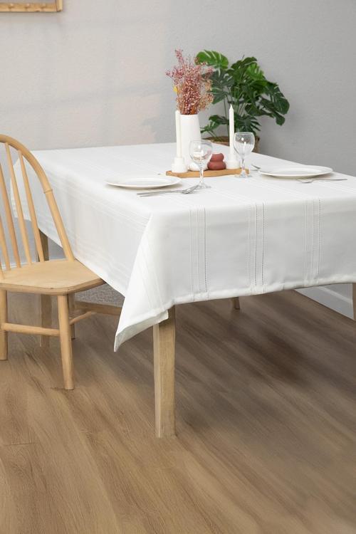 Neva Leke Tutmaz Masa Örtüsü 160x220 - Ekru