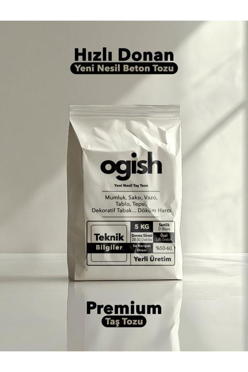 Premium Taş Tozu - Hızlı Donan Profesyonel Taş Tozu - Mumluk & Vazo Döküm Beton Harcı | 5 KG |