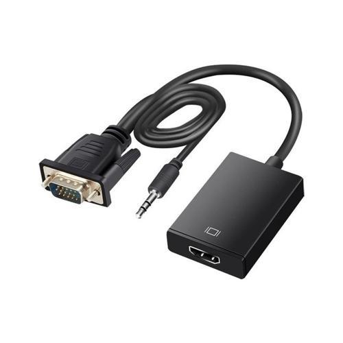 G-537K VGA to HDMI Çevirici Adaptör 3.5 Mm Ses Girişli