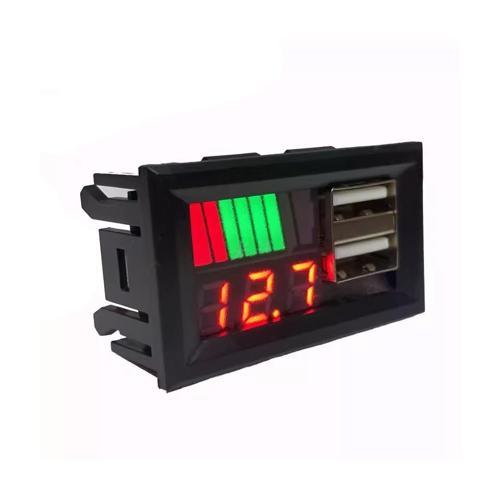 IC278C Dijital Voltmetre USB Çıkışlı Akü Göstergeli DC 12Volt Aküler İçin