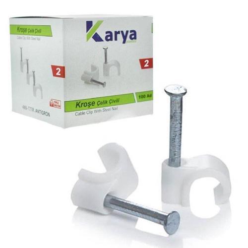 2 Numara 6 Mm Çelik Çivili Kroşe (100'lü Paket)