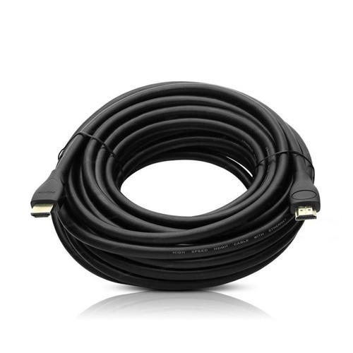 G-507DS Plastik Düz Siyah 10 Metre Gold Poşetli Hdmi Kablo