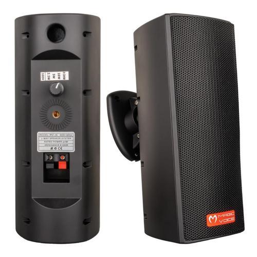 Magicvoice MV-26  2x7,5 Cm 50W 3 Yollu Siyah Sütun Hat Trafolu Hoparlör 2'li Takım