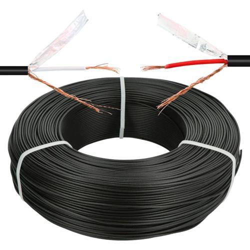 MagicVoice AV808 0.20Mm Kesit Bitişik ve Blendajlı İkili 100 Metre Kalın Walkman Mikrofon Ses Kablosu (OD:8.0Mm)