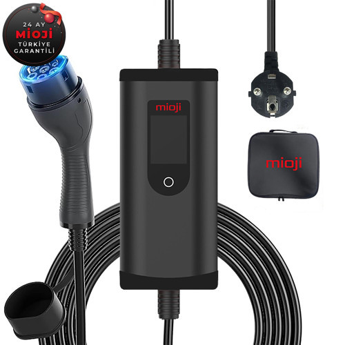 Mio 3.5kw/16A 2.4 LCD Ekran IP65 Suya Dayanıklı Taşınabilir Elektrikli Araç Şarj Cihazı