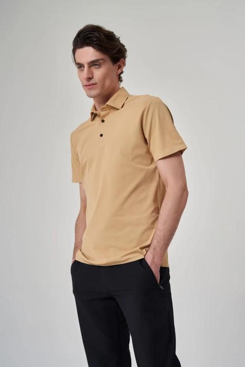 Erkek Hardal Polo Yaka Tişört 1412034